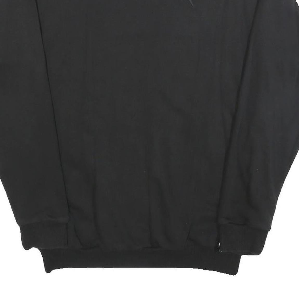 PUMA Womens Black Cotton Blend Crew Neck Sweatshirt UK 8 Casual Pullover