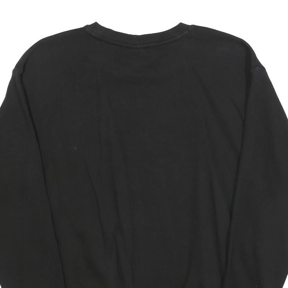 PUMA Womens Black Cotton Blend Crew Neck Sweatshirt UK 8 Casual Pullover