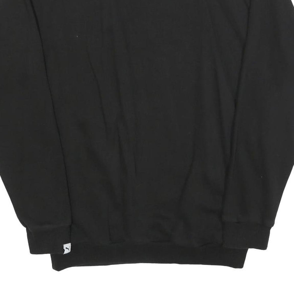 PUMA Womens Black Cotton Blend Crew Neck Sweatshirt UK 8 Casual Pullover