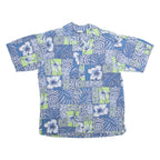 GO BAREFOOT Mens Shirt Blue Floral M