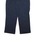 DICKIES Mens Cotton Blend Navy Regular Fit Straight Leg Trousers W40 L30