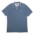 CHAMPION Mens Blue Short Sleeve Plain 3XL Polo Shirt Cotton Blend