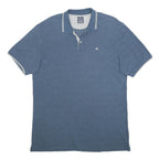CHAMPION Mens Blue Short Sleeve Plain 3XL Polo Shirt Cotton Blend