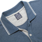 CHAMPION Mens Blue Short Sleeve Plain 3XL Polo Shirt Cotton Blend