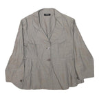 MAX&CO Womens Beige Cotton Blend Button Jacket M Checked Stylish Classic