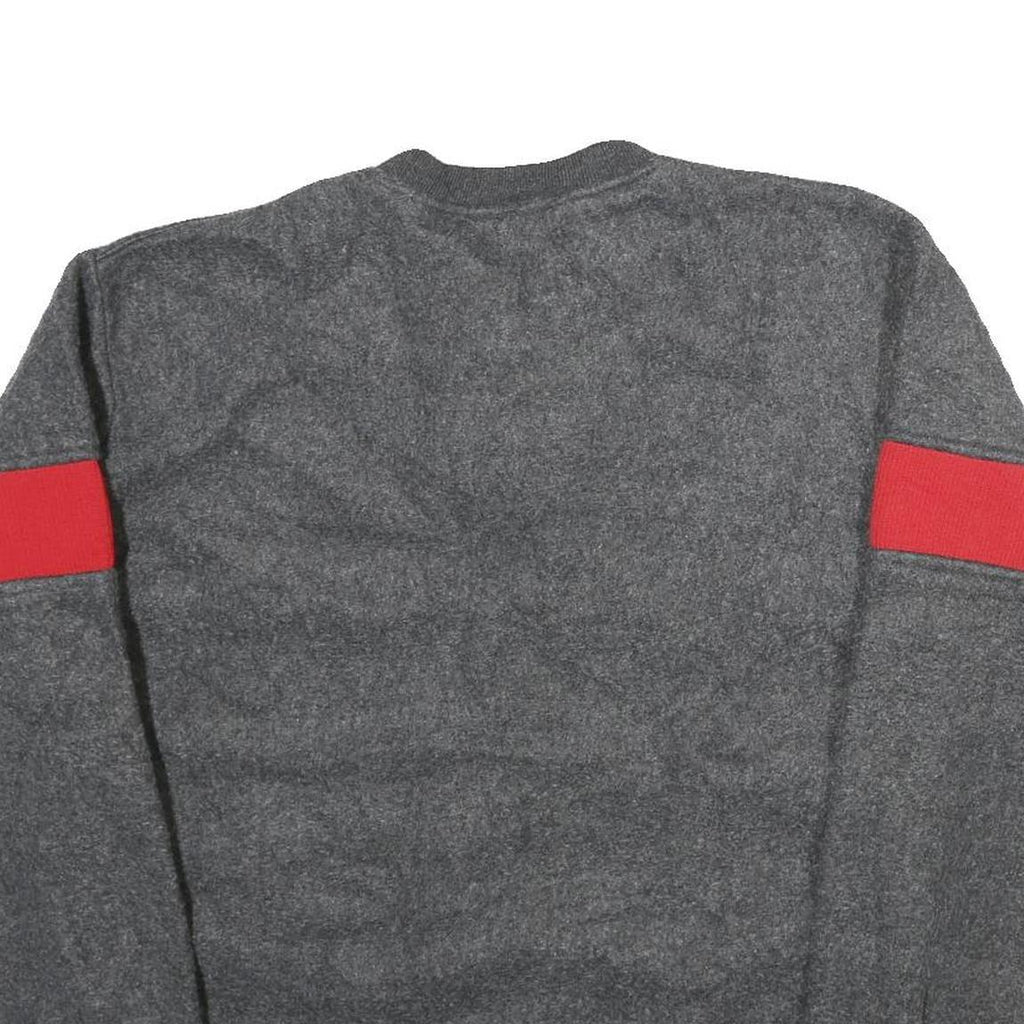 VAN HEUSEN Mens Grey & Red Jumper Pullover Round Neck Basic Knit M Casual Style