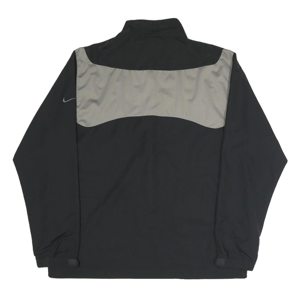 NIKE Mens Black Grey ProLiance Energy 1/4 Zip Sweatshirt L Polyester Blend