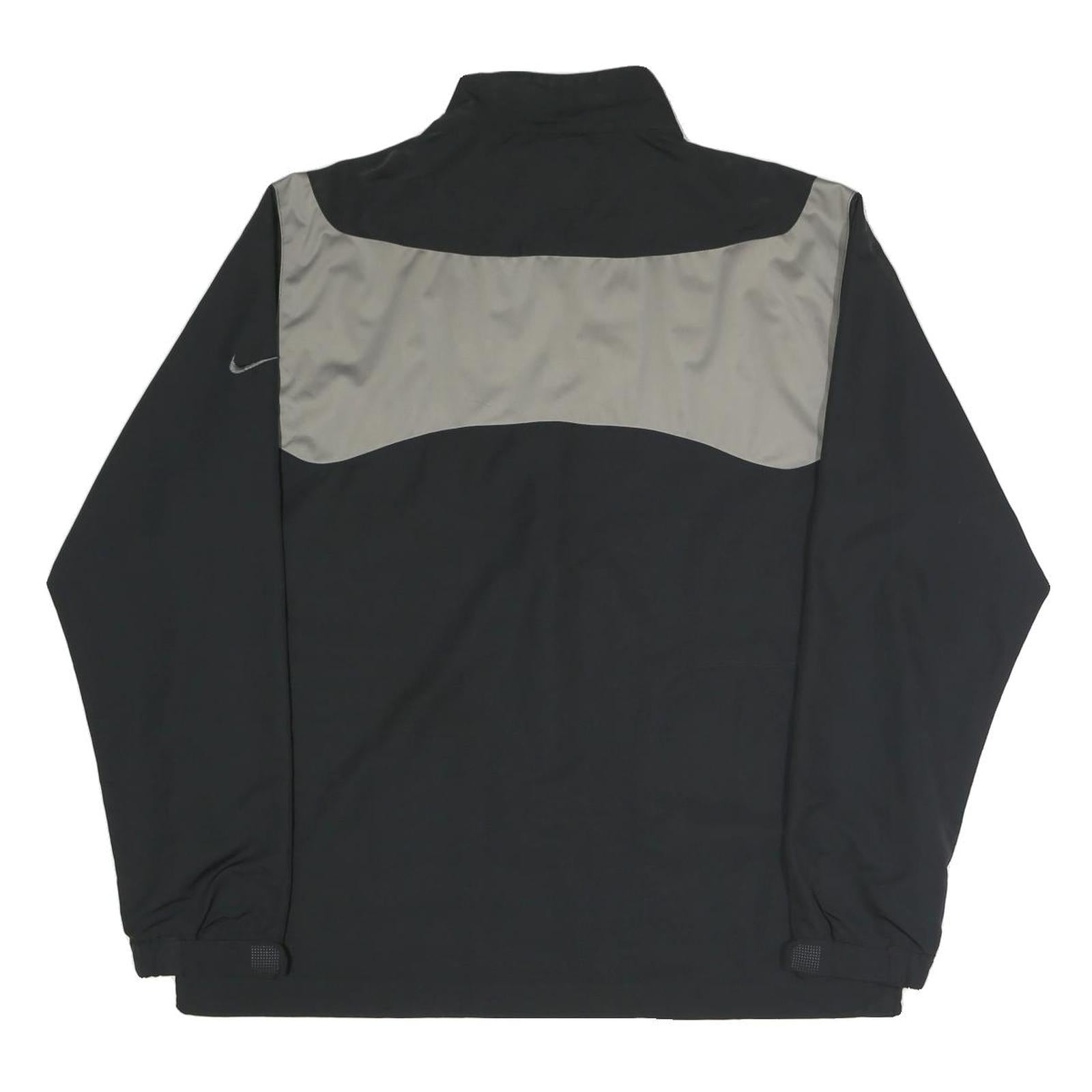 NIKE Mens Black Grey ProLiance Energy 1/4 Zip Sweatshirt L Polyester Blend