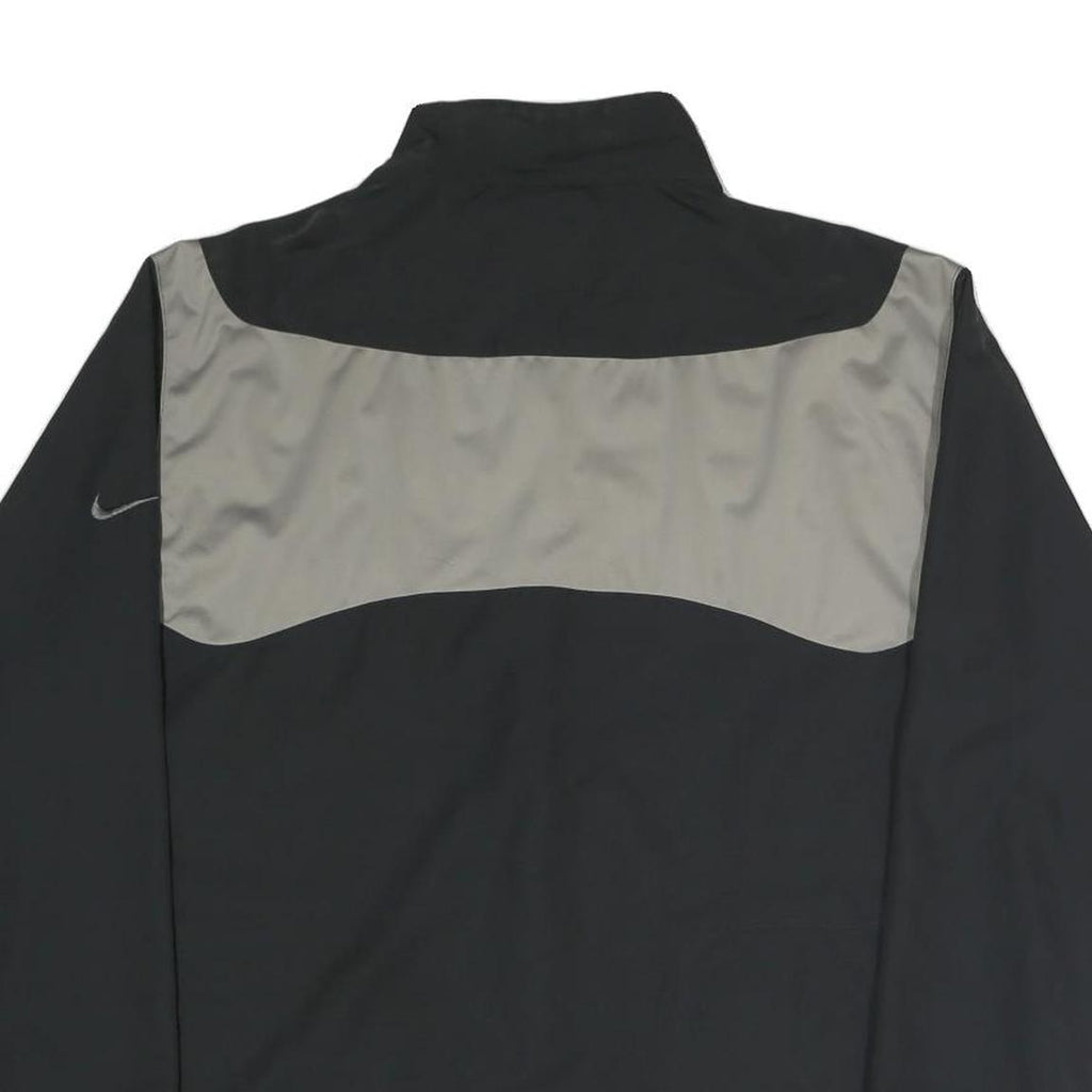 NIKE Mens Black Grey ProLiance Energy 1/4 Zip Sweatshirt L Polyester Blend