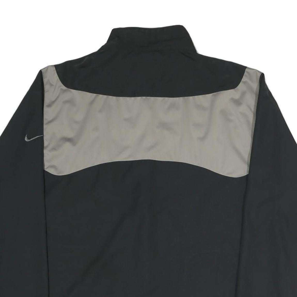 NIKE Mens Black Grey ProLiance Energy 1/4 Zip Sweatshirt L Polyester Blend