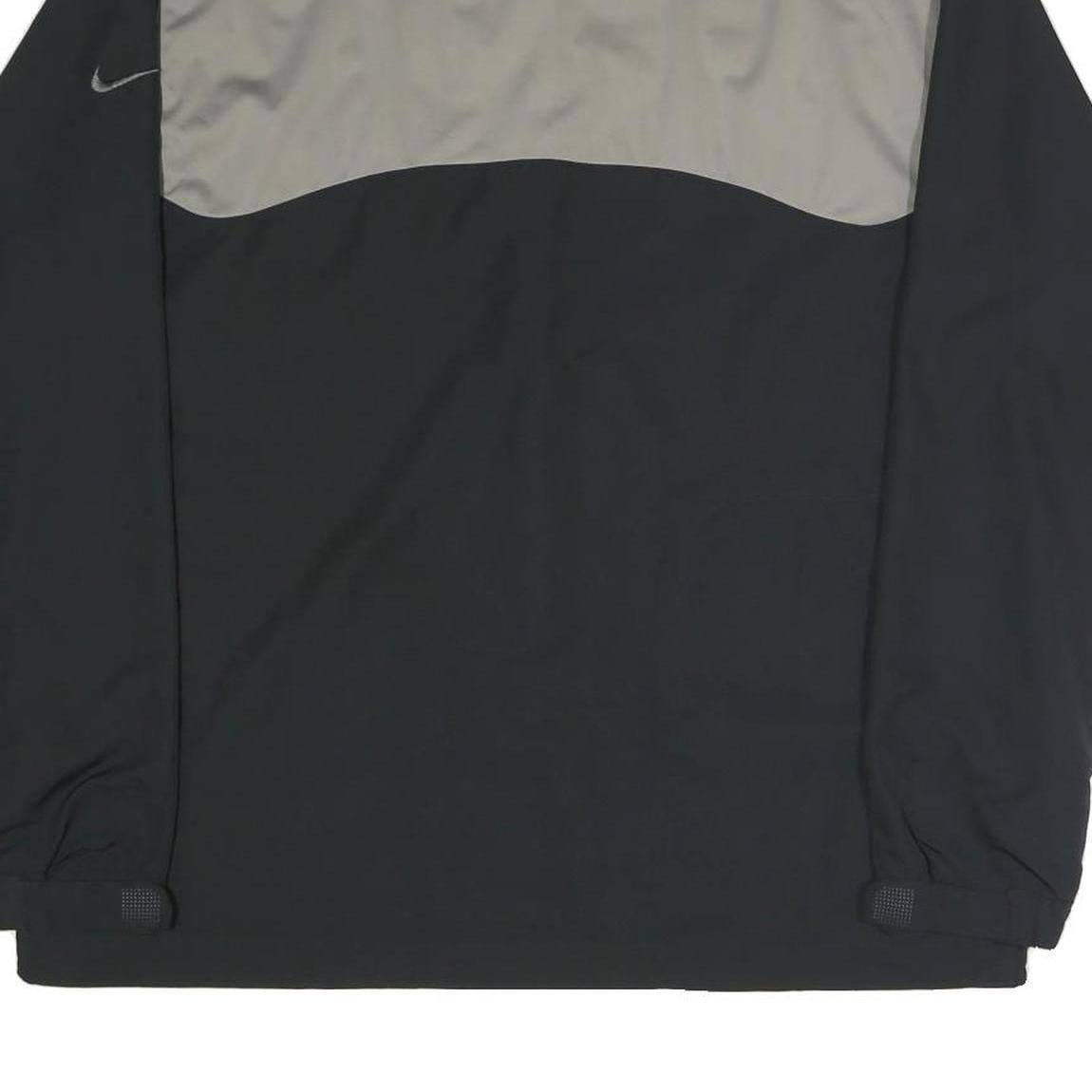 NIKE Mens Black Grey ProLiance Energy 1/4 Zip Sweatshirt L Polyester Blend