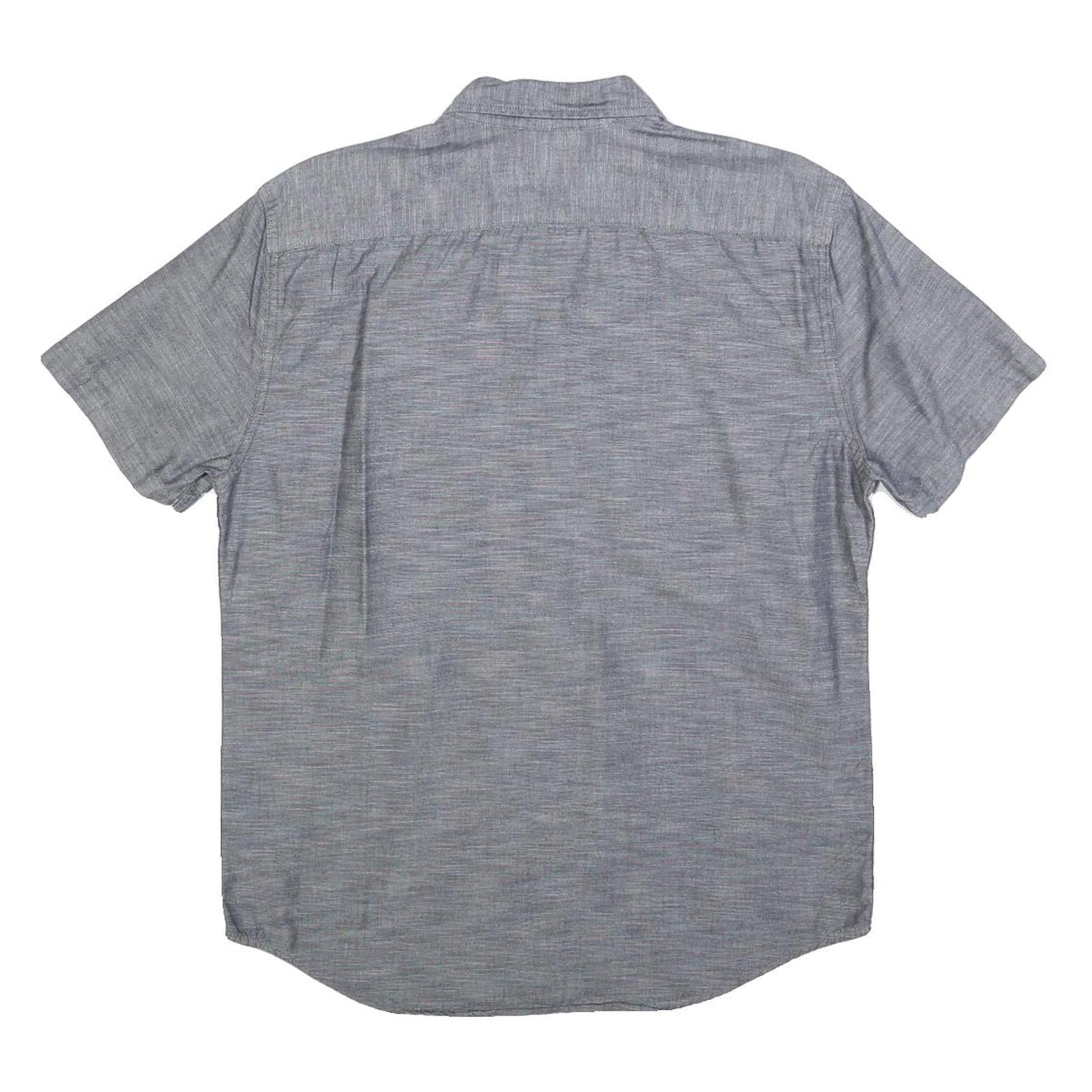 LEVI'S Mens Blue Shirt M Cotton Blend Button Down Short Sleeve Casual