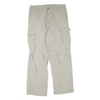 DICKIES Mens Regular Fit Beige Cargo Trousers W34 L32 Cotton Blend Zip Pocket
