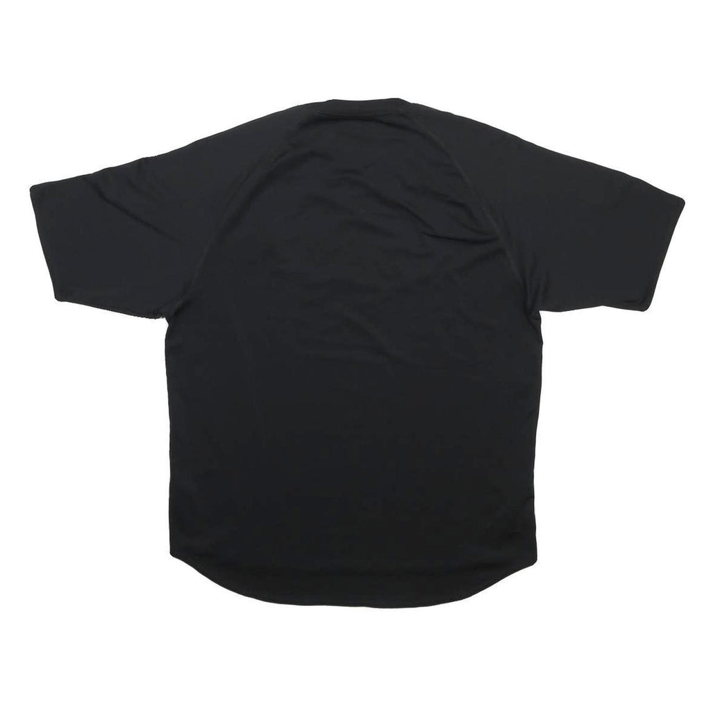 ADIDAS Mens Black Polyester T-Shirt L Short Sleeve Crew Neck Sports Gym Top