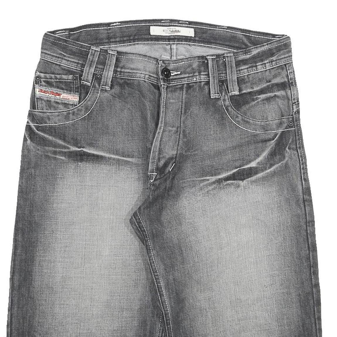 BUCK ROJER Mens Cotton Blend Grey Casual Denim Shorts XL W34