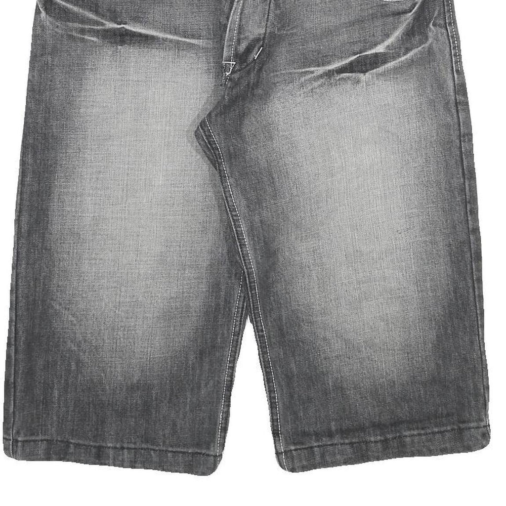 BUCK ROJER Mens Cotton Blend Grey Casual Denim Shorts XL W34