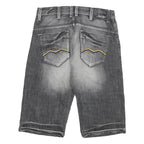 BUCK ROJER Mens Cotton Blend Grey Casual Denim Shorts XL W34