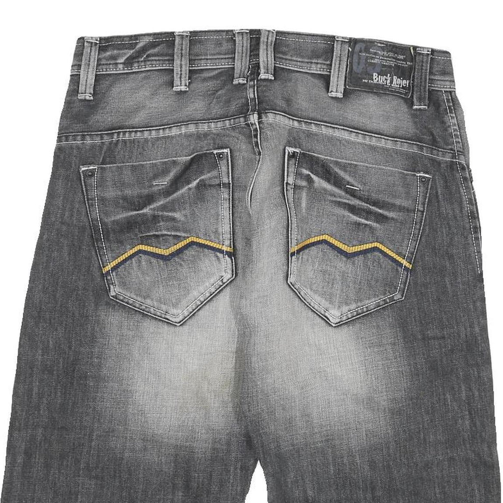 BUCK ROJER Mens Cotton Blend Grey Casual Denim Shorts XL W34