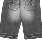 BUCK ROJER Mens Cotton Blend Grey Casual Denim Shorts XL W34