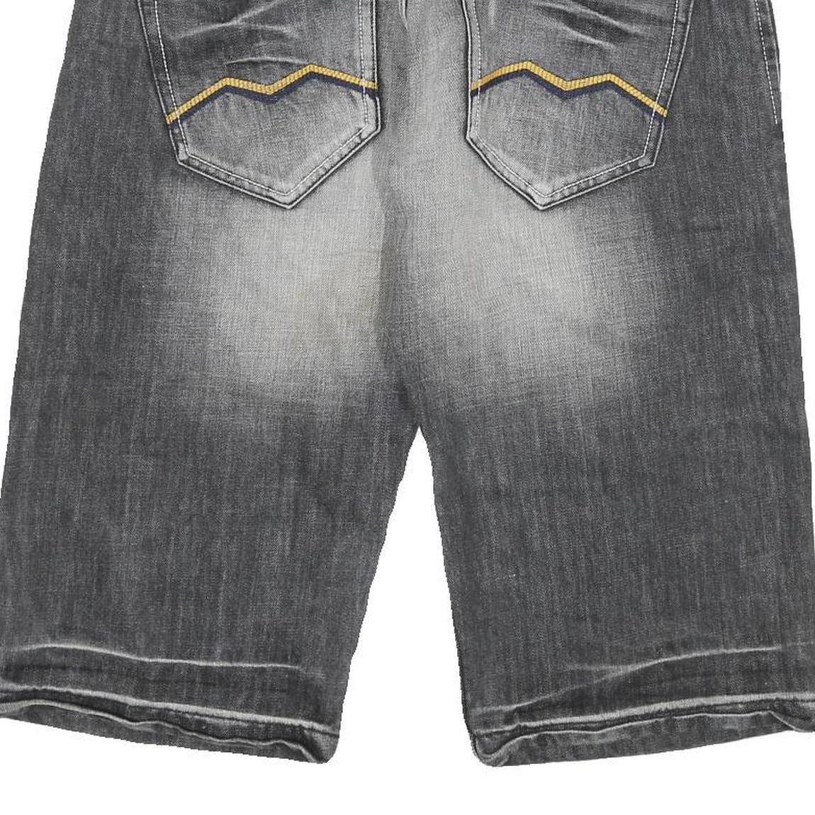 BUCK ROJER Mens Cotton Blend Grey Casual Denim Shorts XL W34