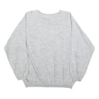 Womens Grey Trophy Cotton Blend Crew Neck Sweatshirt L Casual Pullover