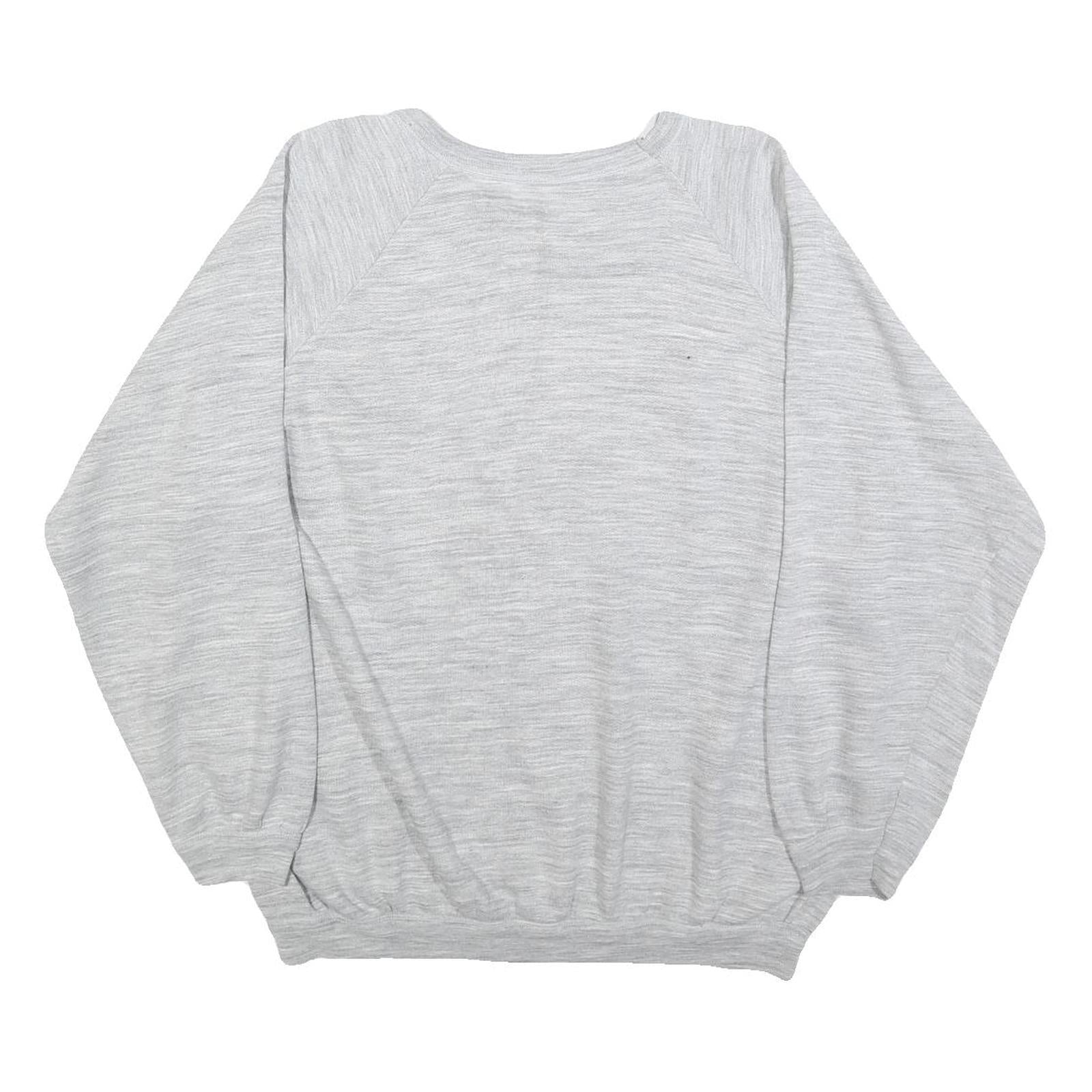 Womens Grey Trophy Cotton Blend Crew Neck Sweatshirt L Casual Pullover