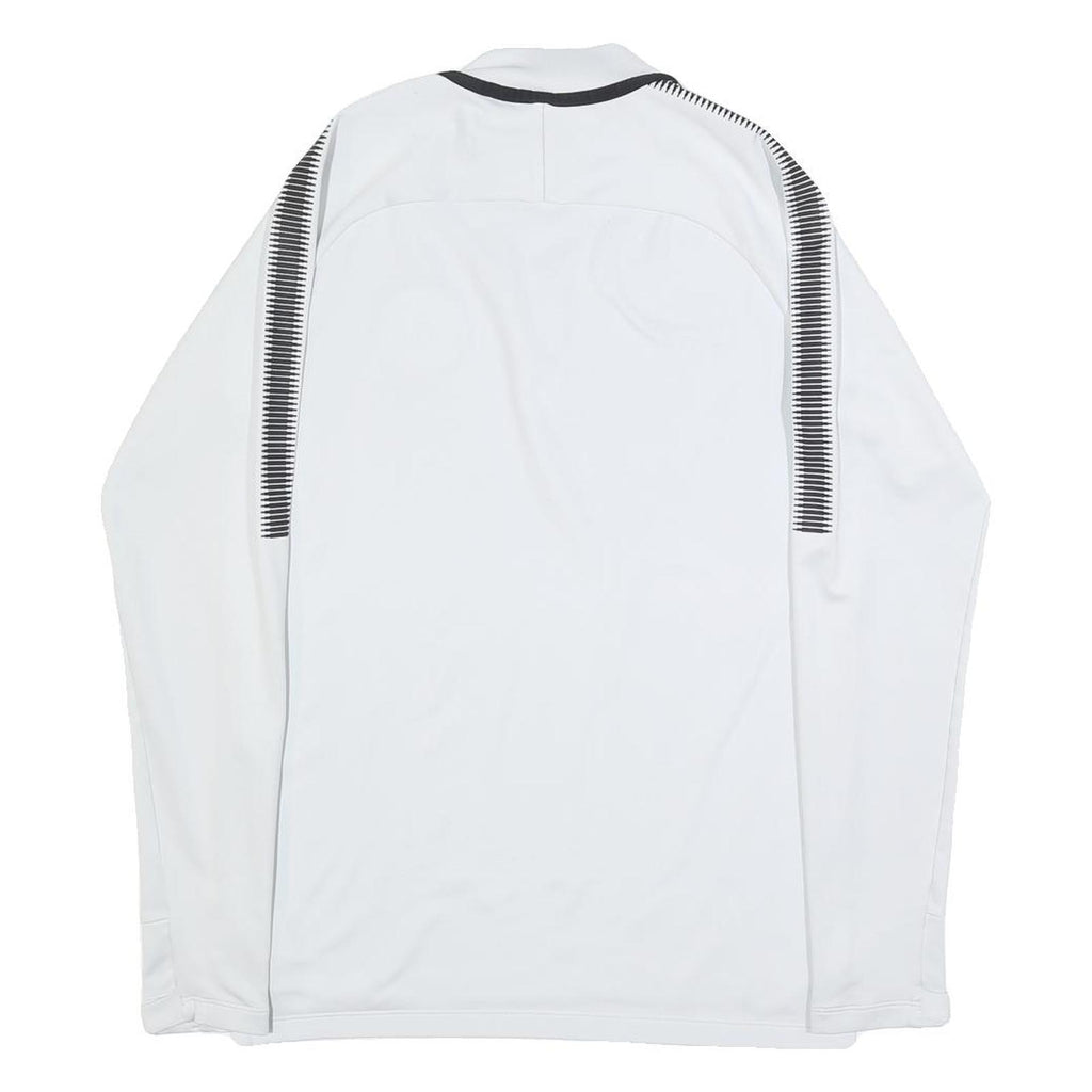 NIKE Mens White Paris Saint Germain 1/4 Zip Sweatshirt S Athletic Sportswear