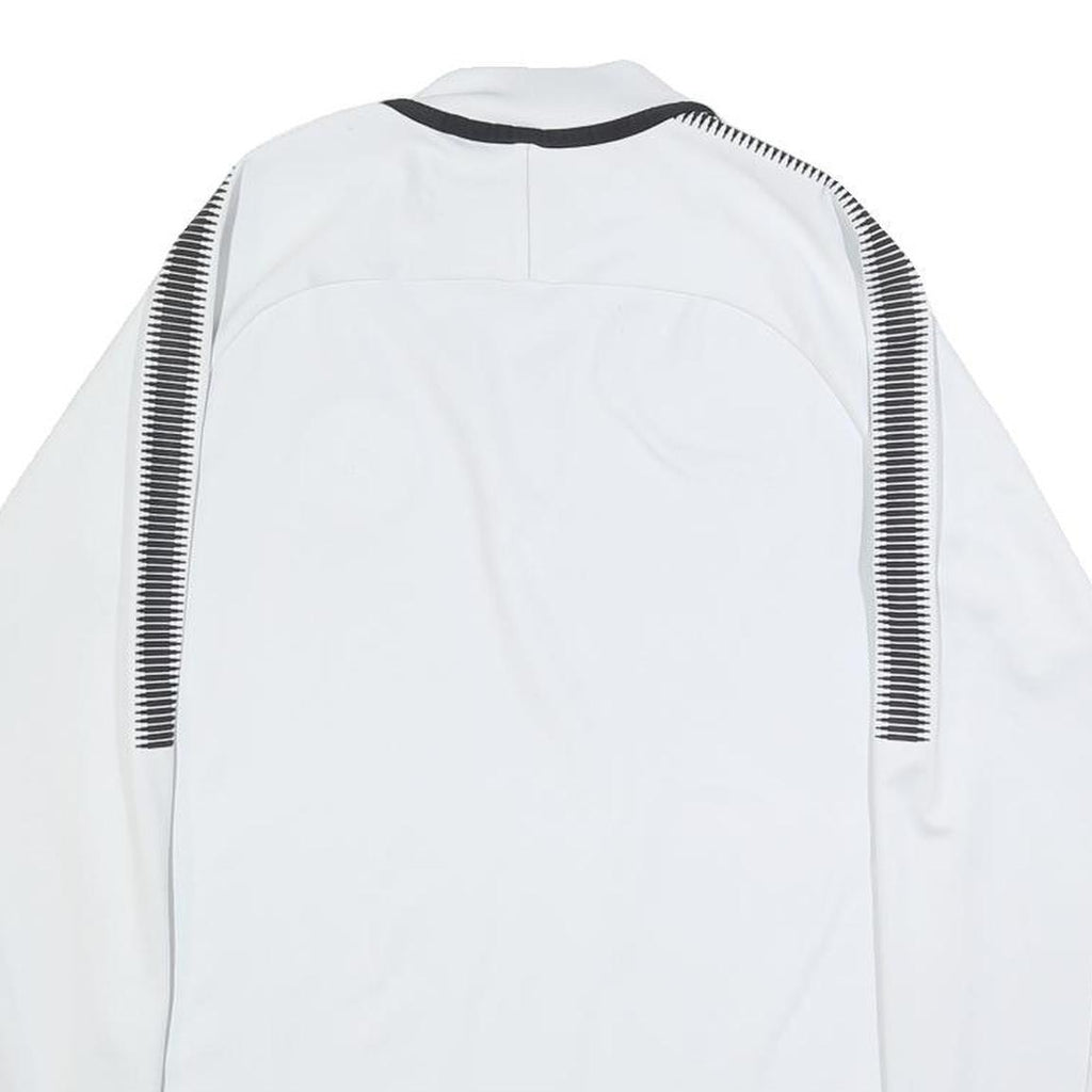 NIKE Mens White Paris Saint Germain 1/4 Zip Sweatshirt S Athletic Sportswear