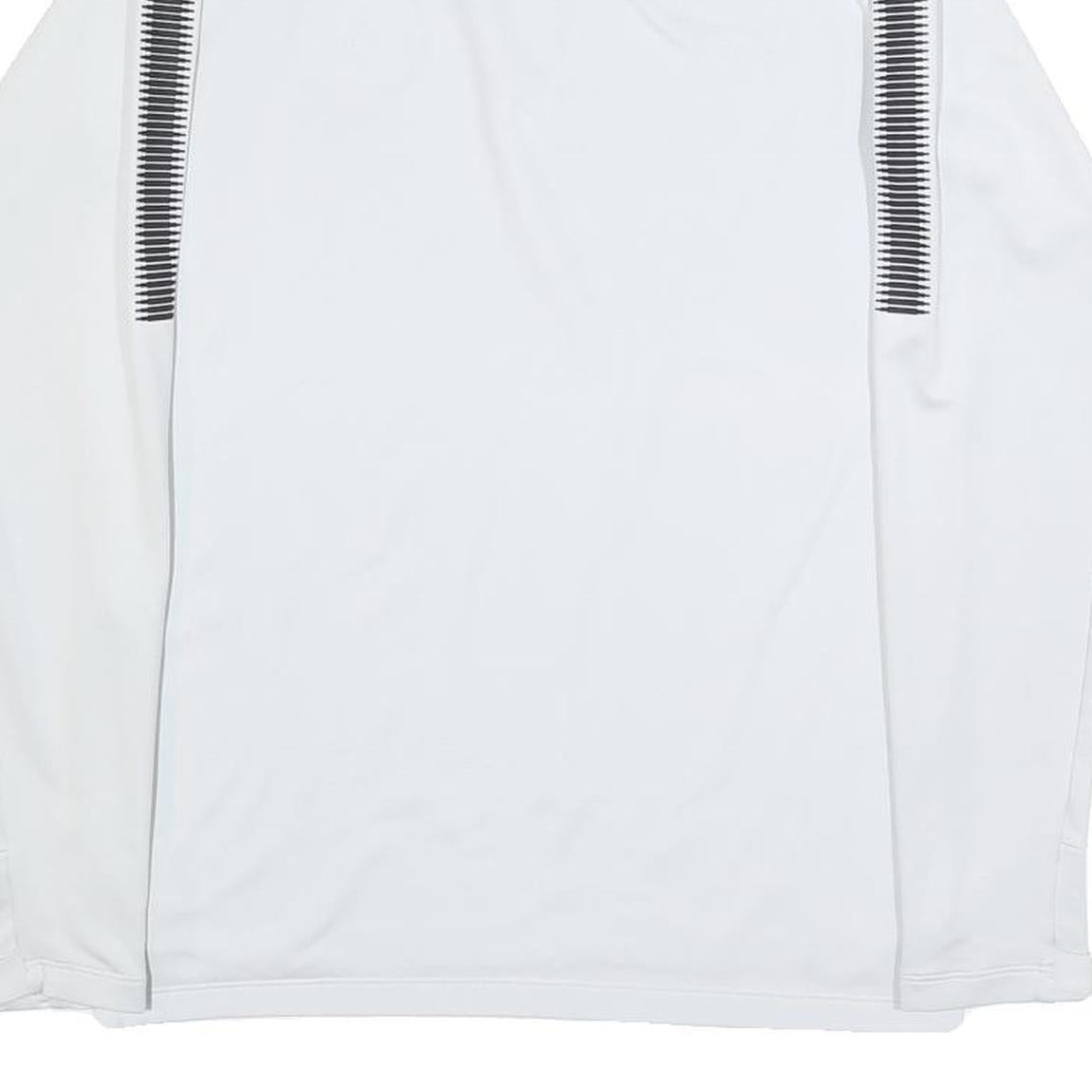 NIKE Mens White Paris Saint Germain 1/4 Zip Sweatshirt S Athletic Sportswear