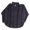 AVIA Womens Purple & Grey Zip Jacket M Cotton Patterned Casual Lightweight