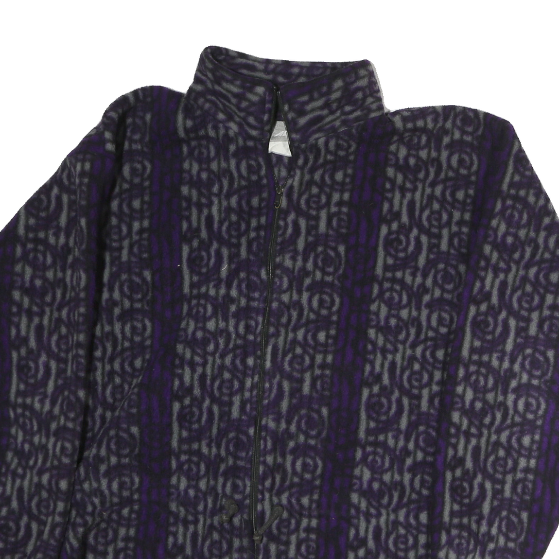 AVIA Womens Purple & Grey Zip Jacket M Cotton Patterned Casual Lightweight
