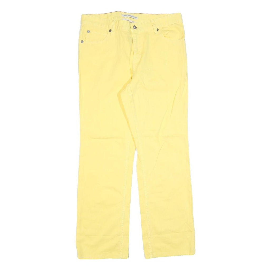 TOMMY HILFIGER Womens Jeans Yellow Regular Straight Denim W32 L30 Casual Cotton