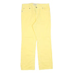 TOMMY HILFIGER Womens Jeans Yellow Regular Straight Denim W32 L30 Casual Cotton