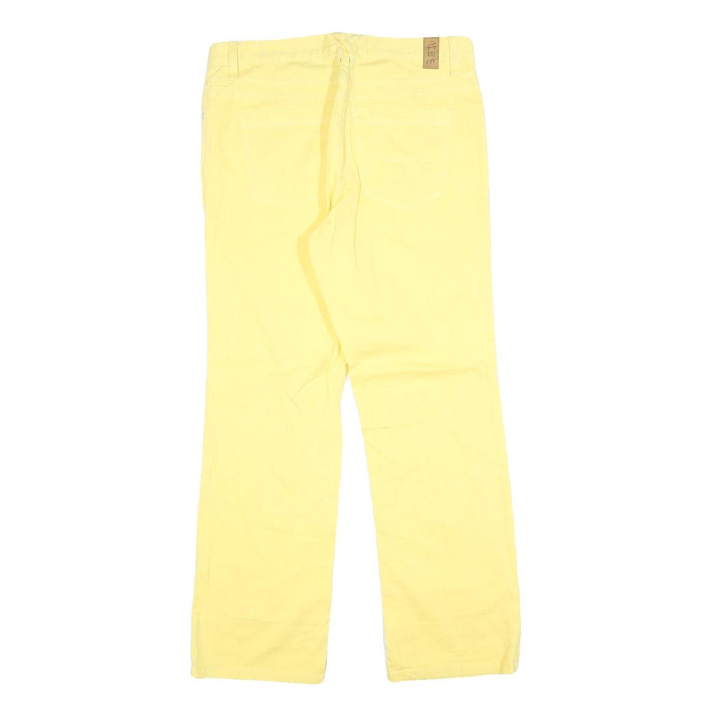 TOMMY HILFIGER Womens Jeans Yellow Regular Straight Denim W32 L30 Casual Cotton