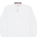 TED BAKER Mens Shirt White Diamond Long Sleeve M