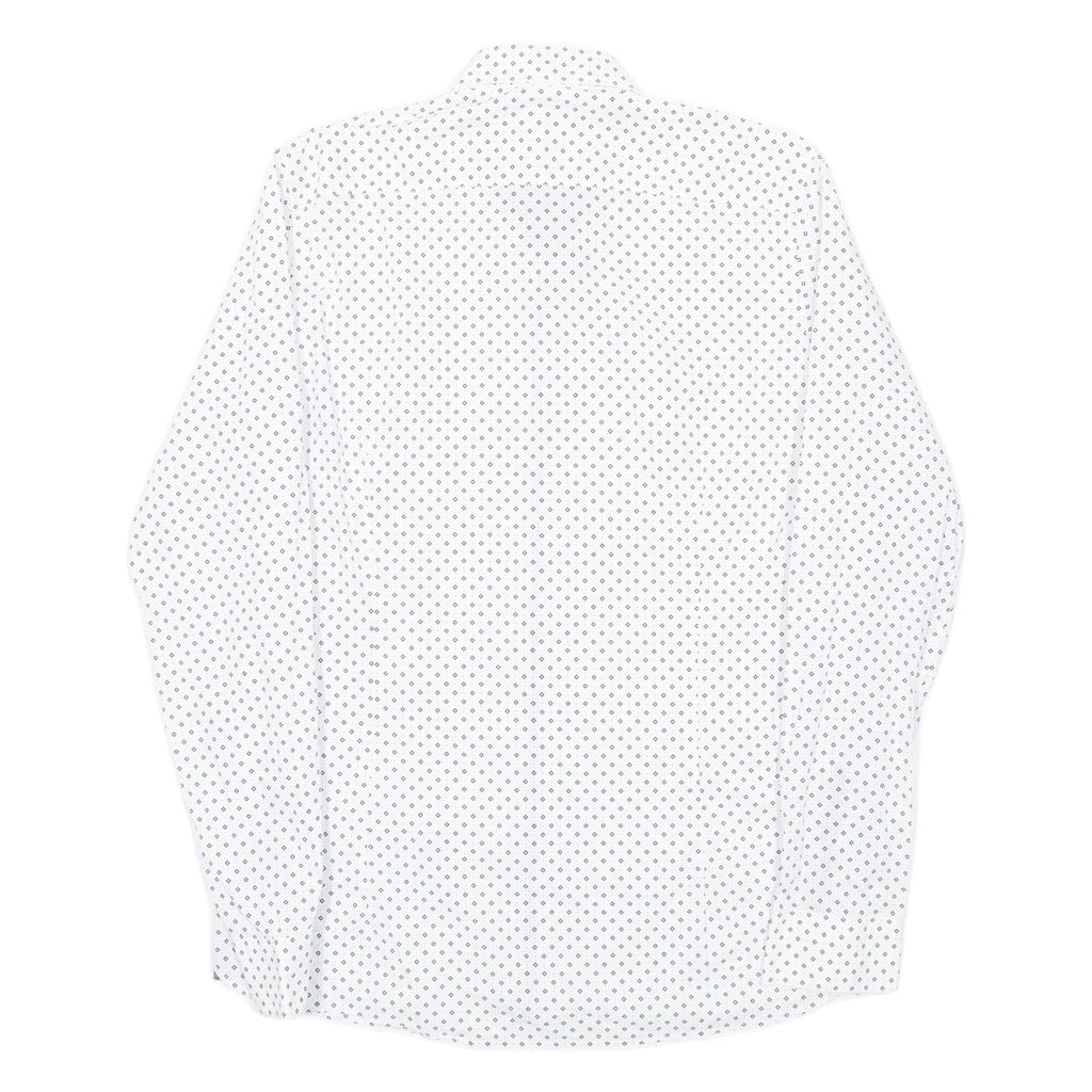 TED BAKER Mens Shirt White Diamond Long Sleeve M