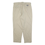 CHAPS RALPH LAUREN Mens Cotton Blend Beige Regular Fit Straight Leg Trousers W38