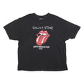 THE ROLLING STONES Mens Black North American Tour 1975 Graphic T-Shirt 2XL Short