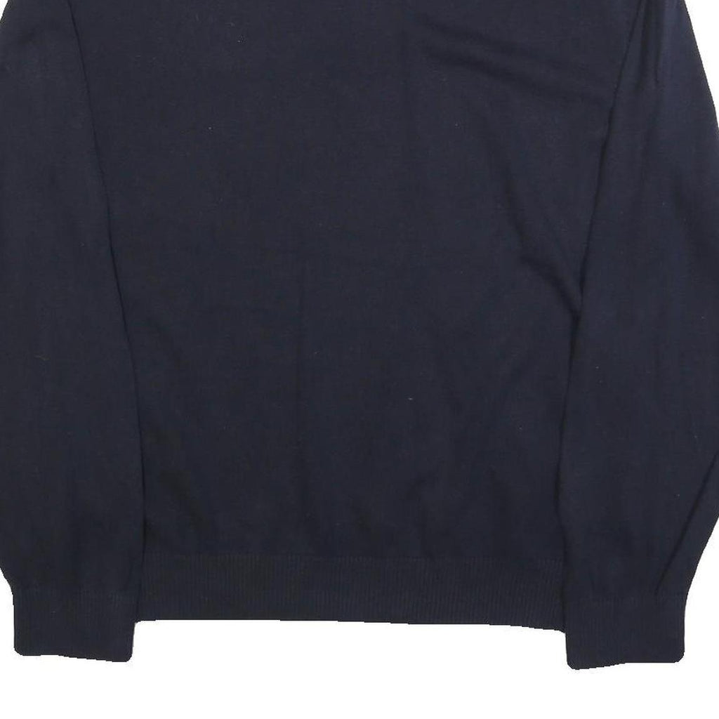 TOMMY HILFIGER Mens Navy Blue Classic Jumper Crew Neck Basic Knit XL Cotton