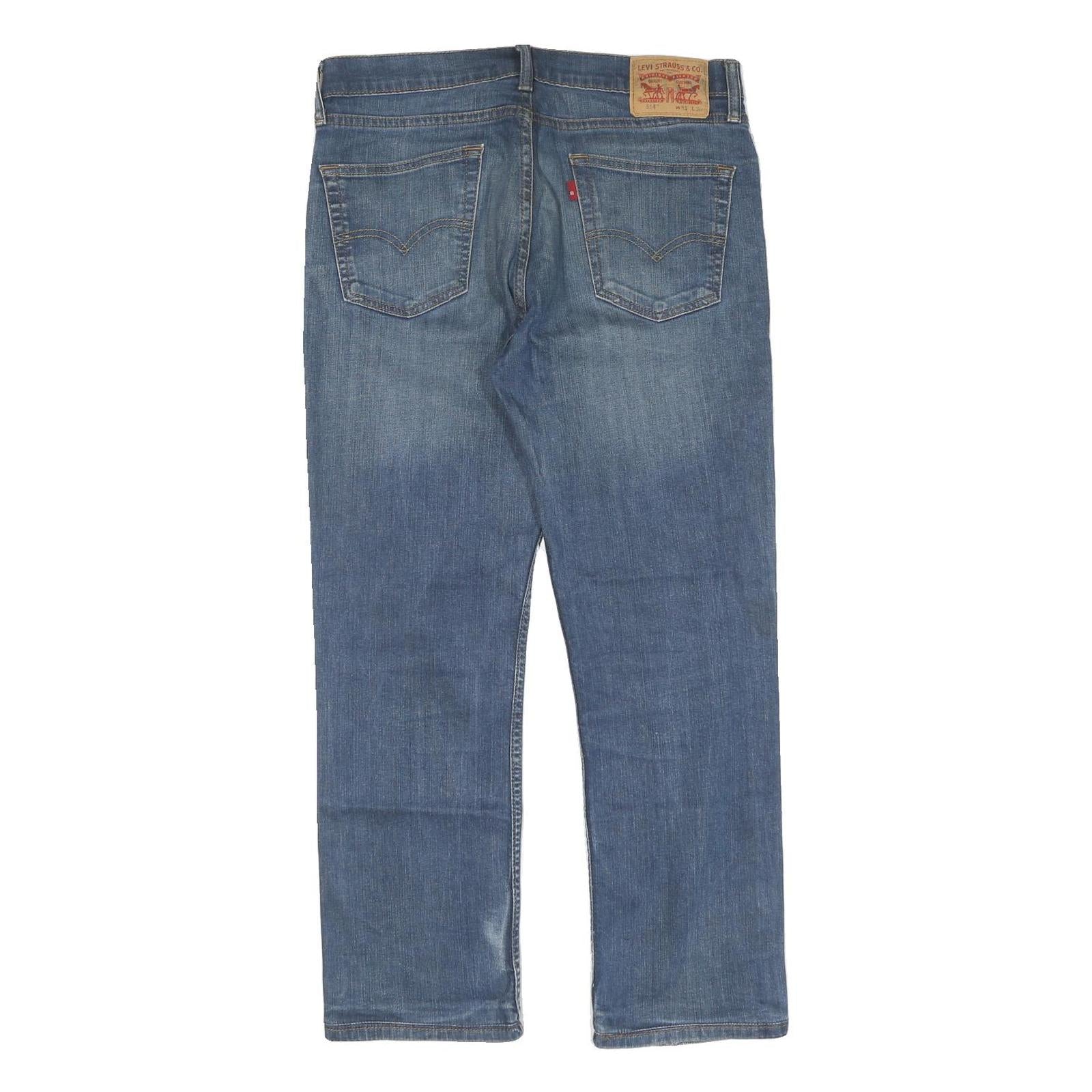 LEVI'S 514 Classic Mens Jeans Blue Classic Straight Denim Medium W33 L28 Zip