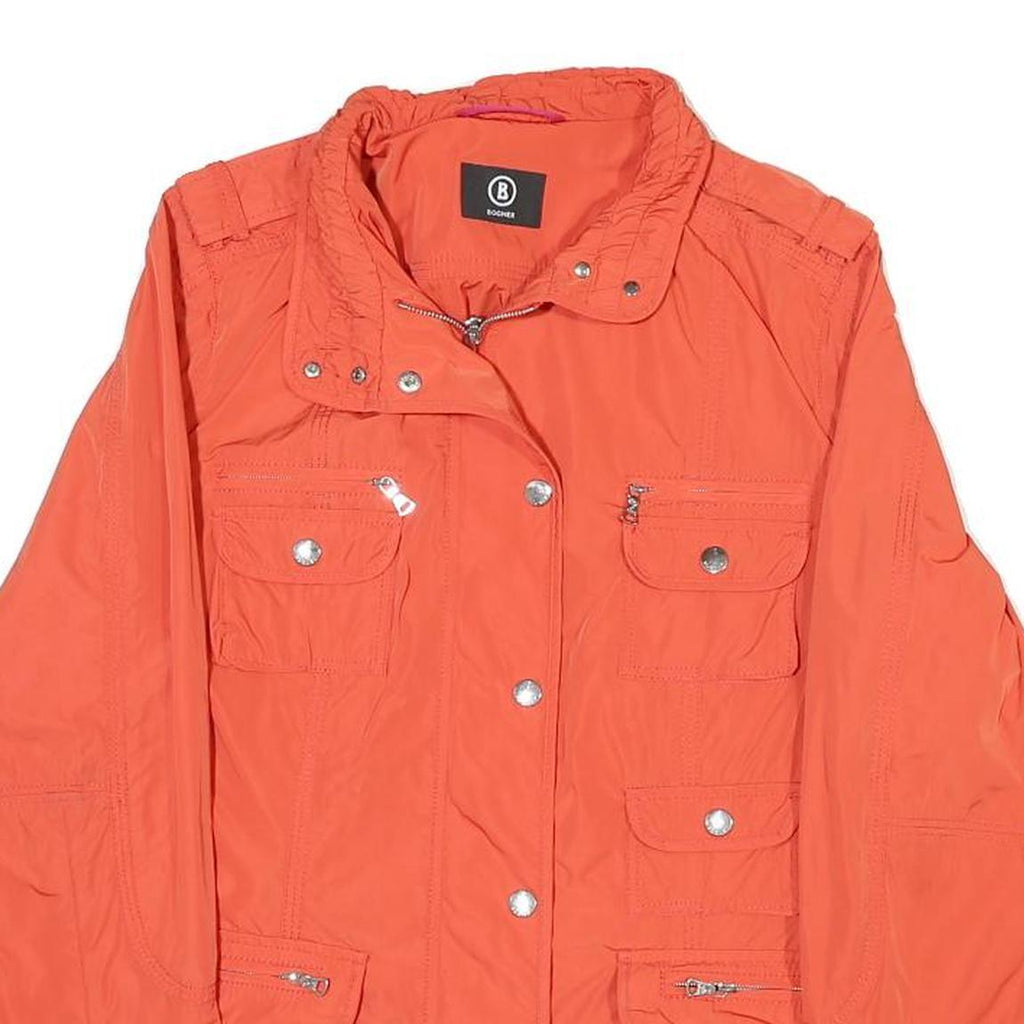 BOGNER Womens Orange Zip Jacket M Polyester Blend Casual Lightweight Outerwear