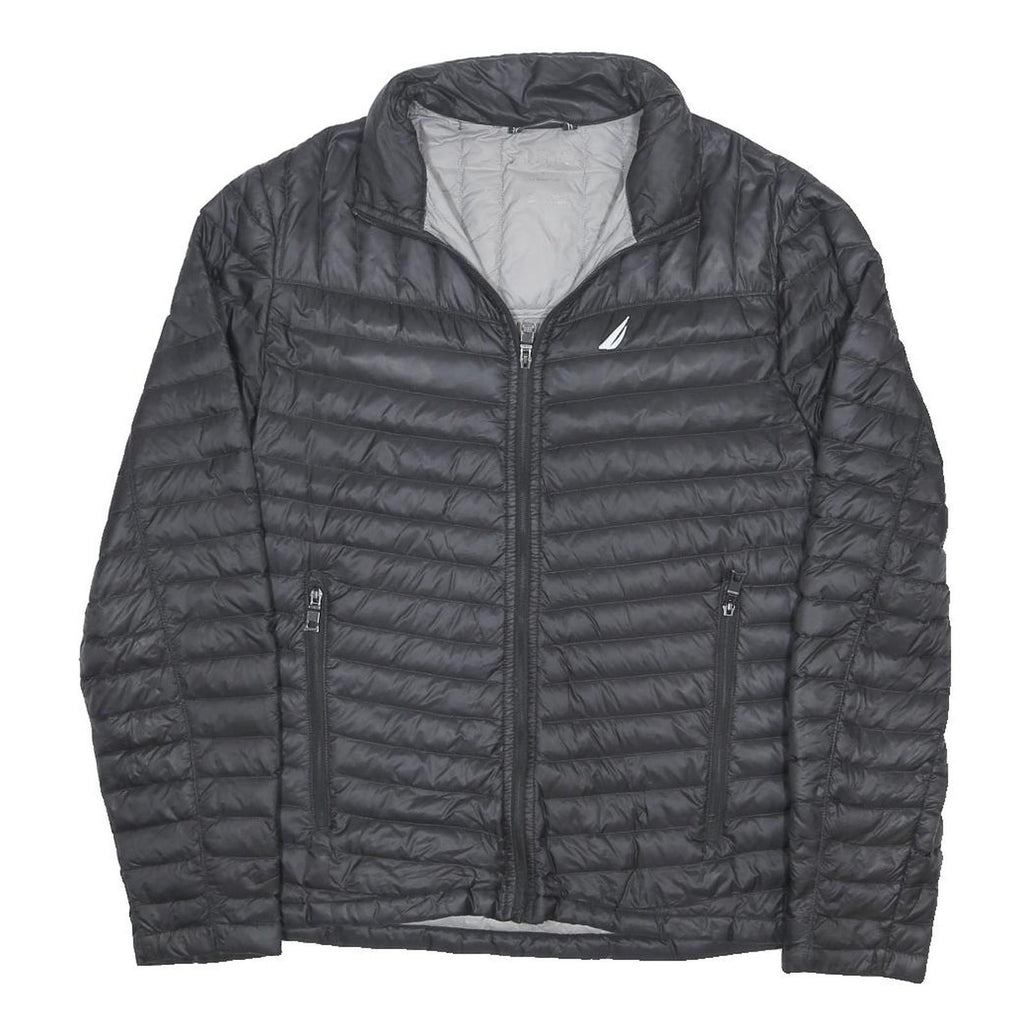 NAUTICA Womens Black Jacket S Polyester Blend Quilted Lightweight Zip Pocket