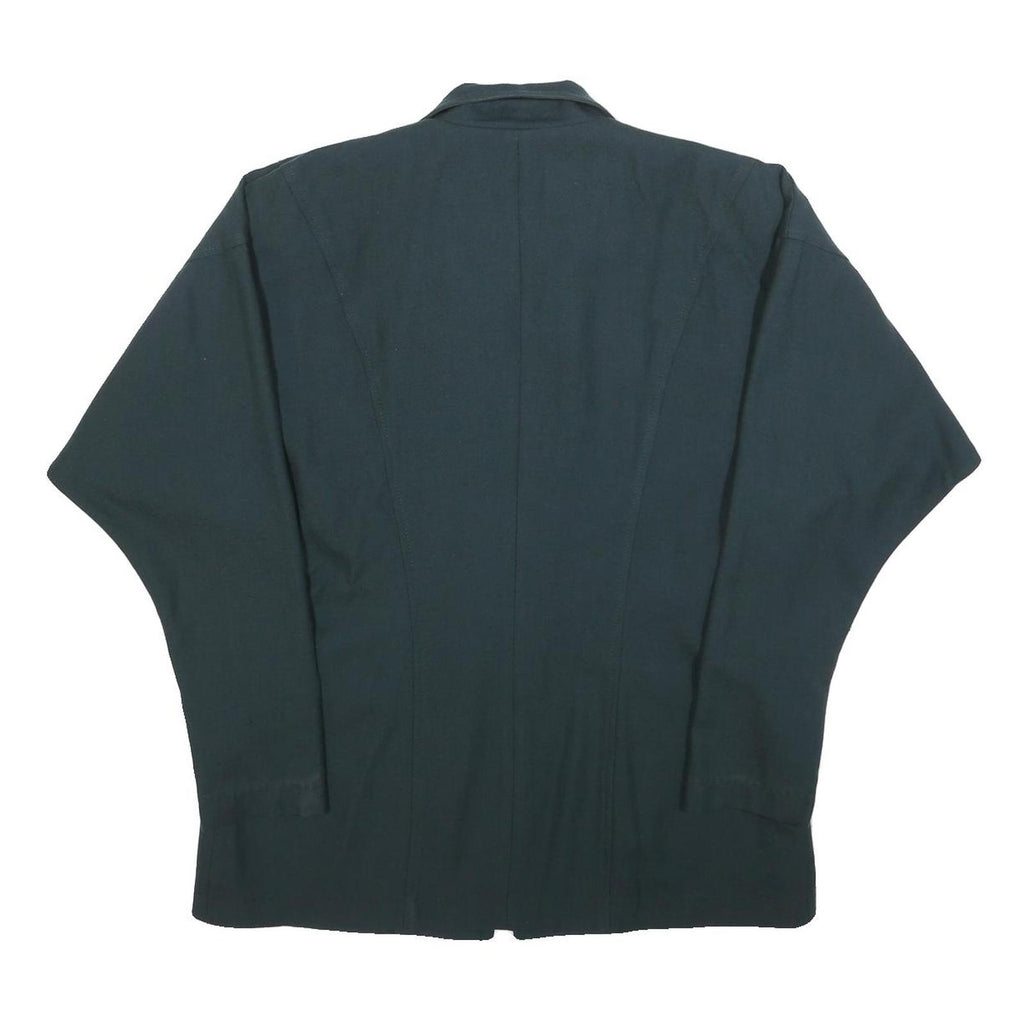 HUG AMCO Womens Black Wool Zip Jacket M Classic Plain Stylish Comfortable