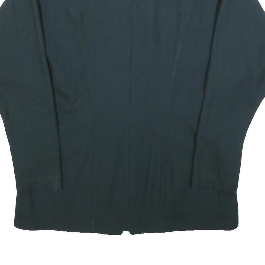 HUG AMCO Womens Black Wool Zip Jacket M Classic Plain Stylish Comfortable