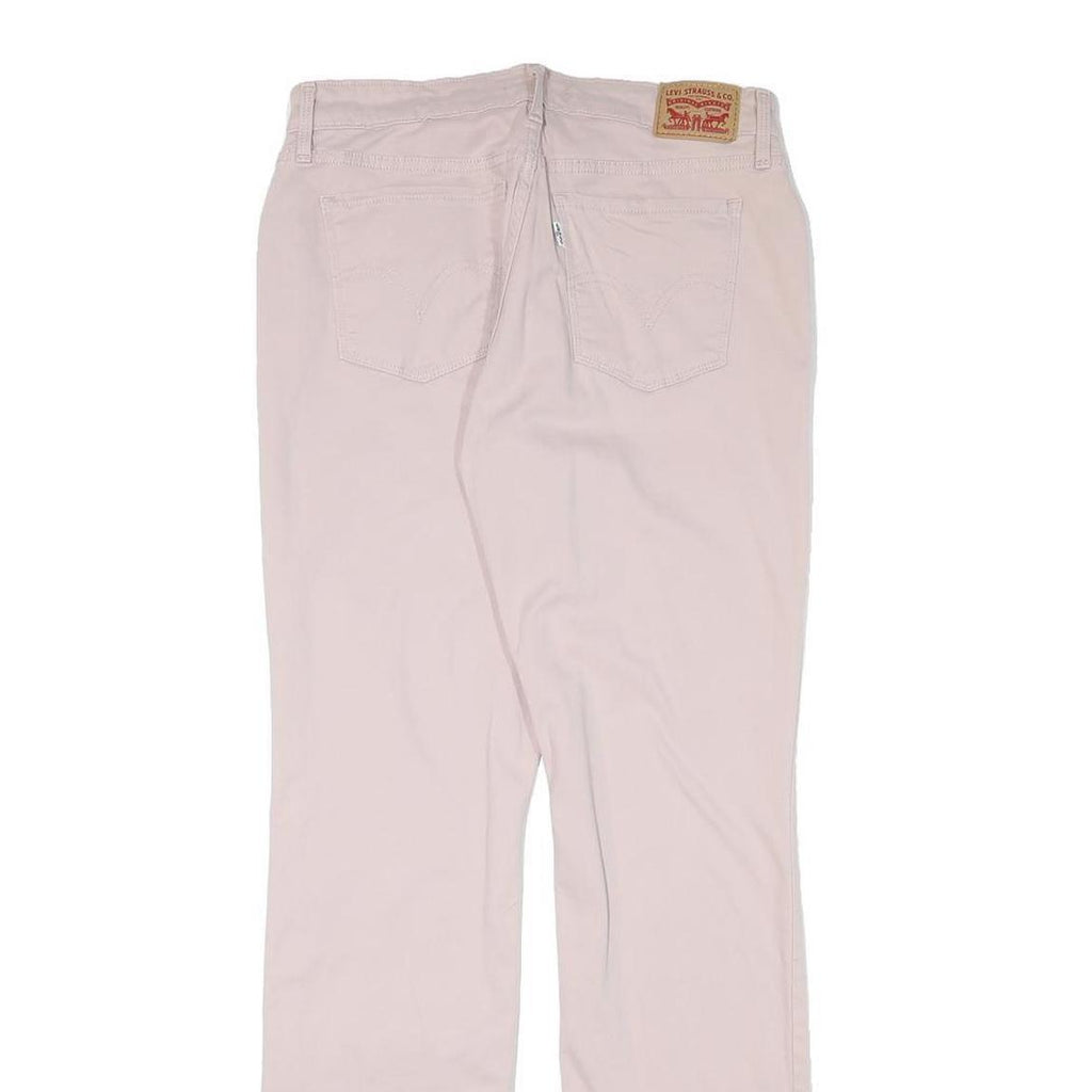 LEVI'S Womens Cotton Blend Pink Regular Straight Trousers W28 L30 Casual Wear