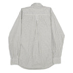 TIMBERLAND Mens White & Black Check Shirt S Long Sleeve Cotton Casual