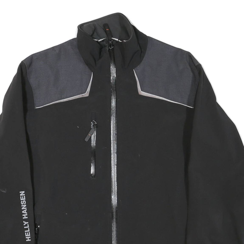 HELLY HANSEN Mens Black & Grey Zip Jacket S Polyester Blend Outdoor Casual