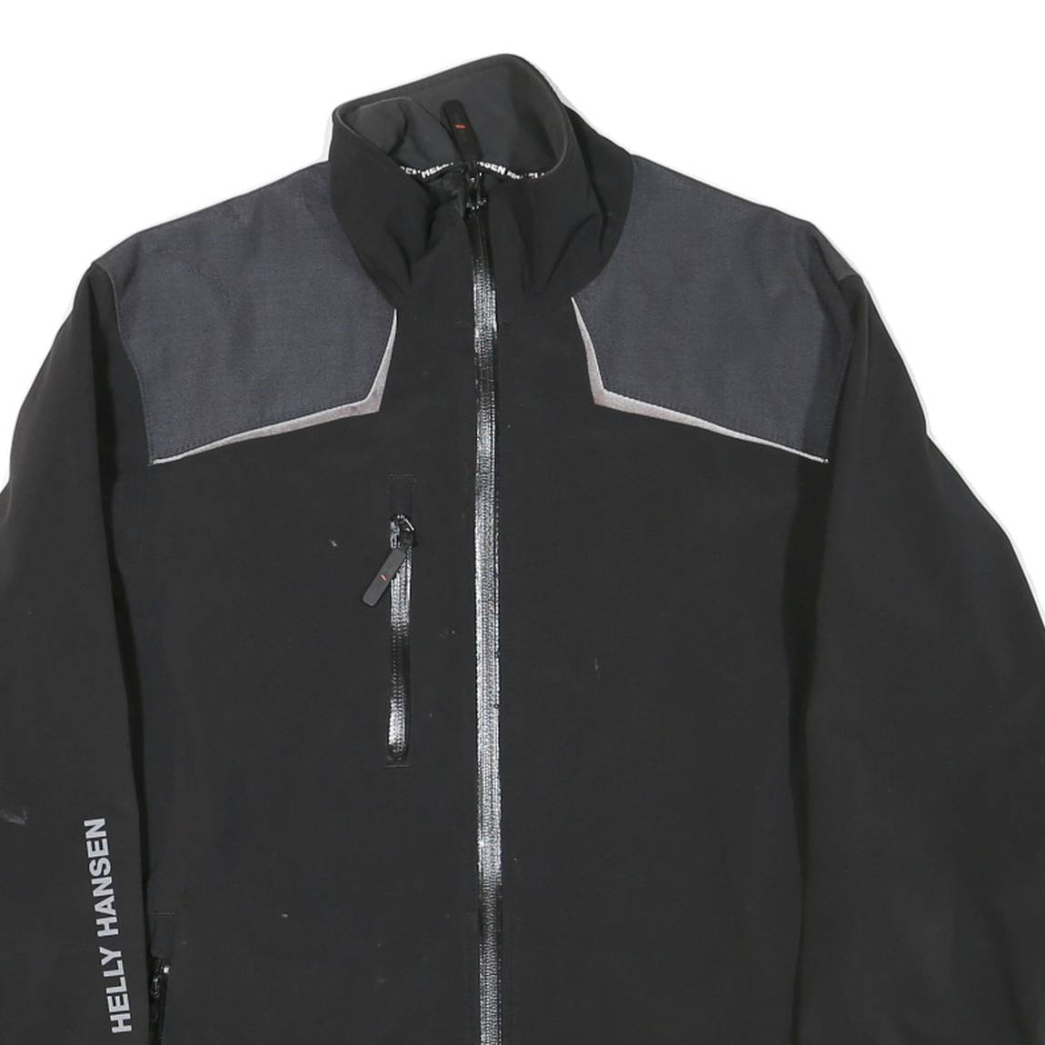 HELLY HANSEN Mens Black & Grey Zip Jacket S Polyester Blend Outdoor Casual