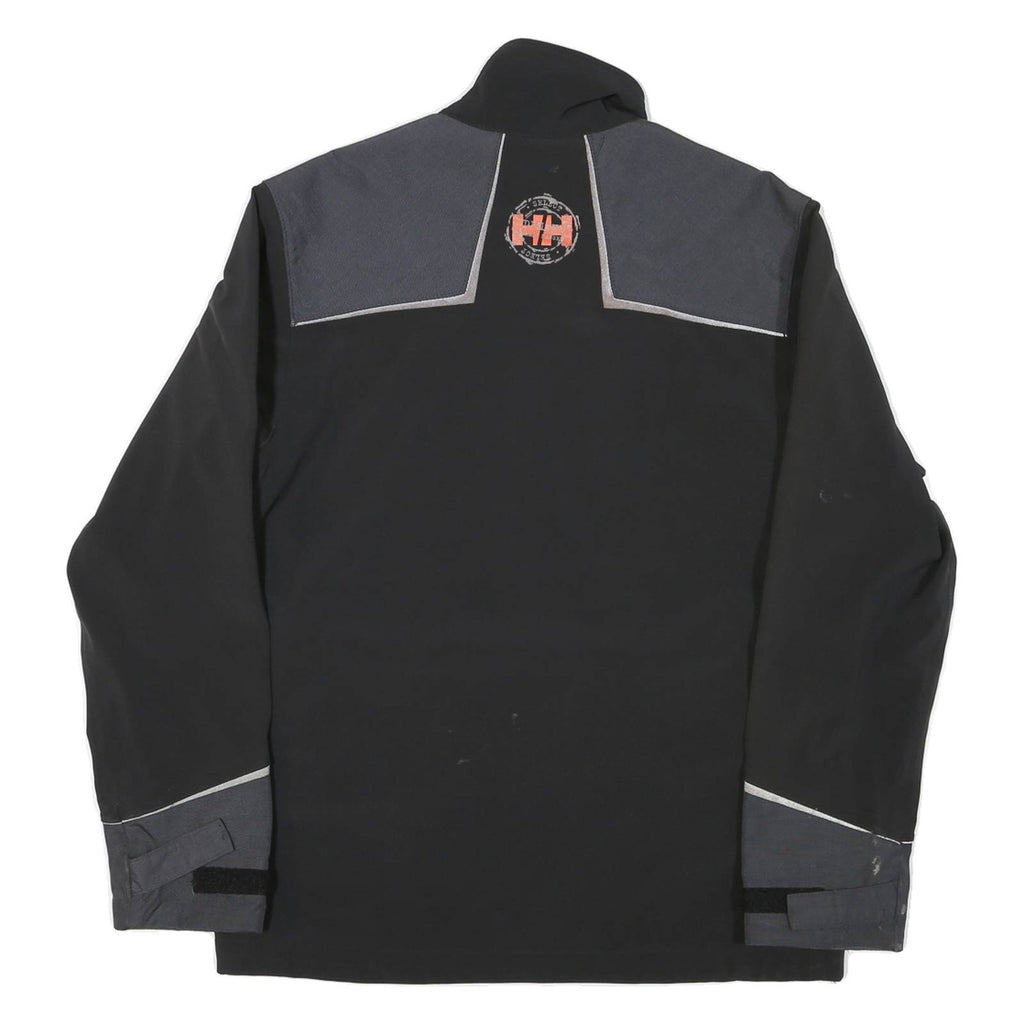 HELLY HANSEN Mens Black & Grey Zip Jacket S Polyester Blend Outdoor Casual