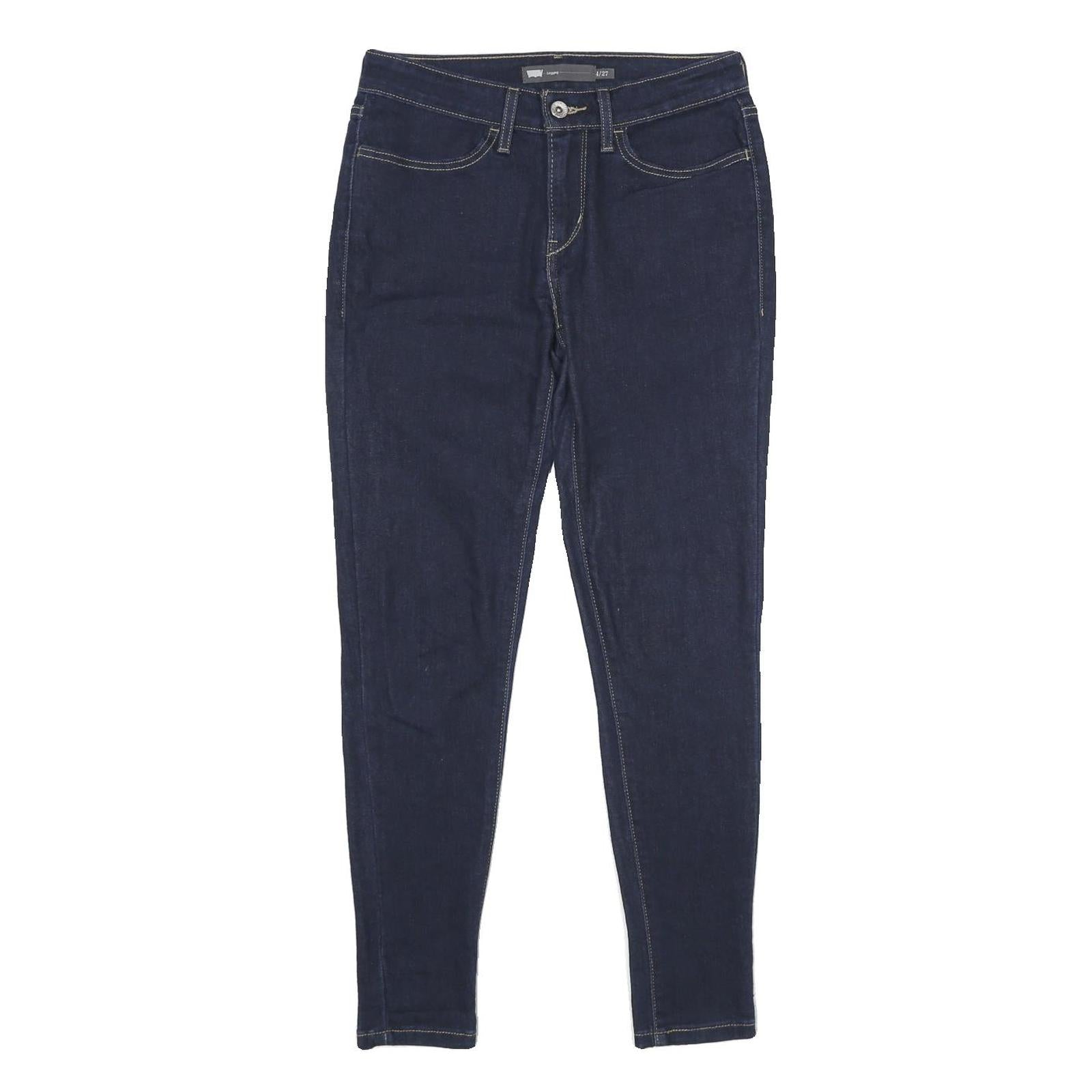 LEVI'S Legging Womens Jeans Blue Slim Skinny Denim W27 L32 Zip Cotton Blend